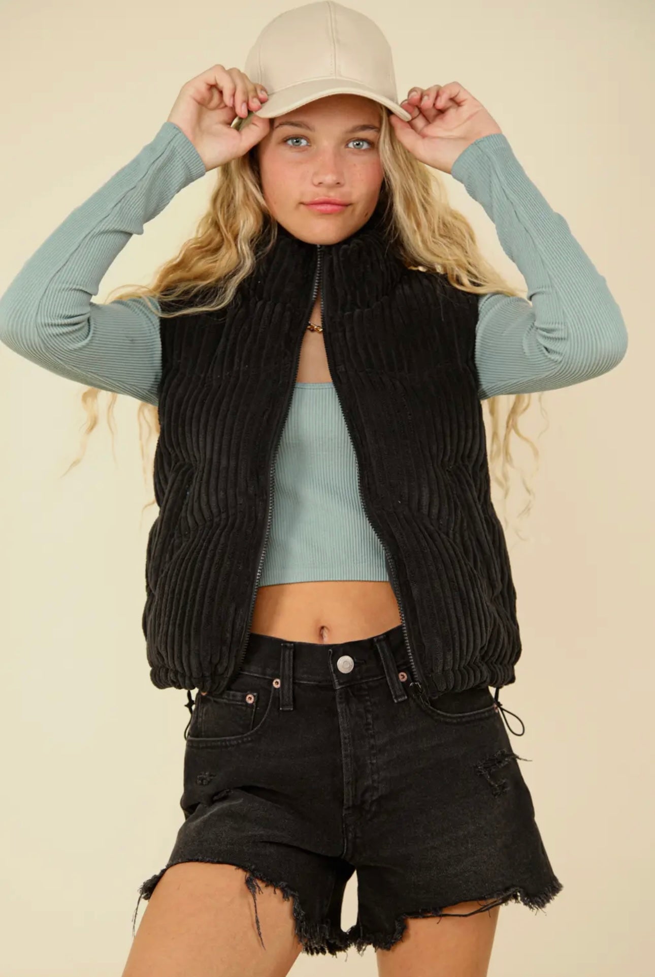 Corduroy Puffer Vest