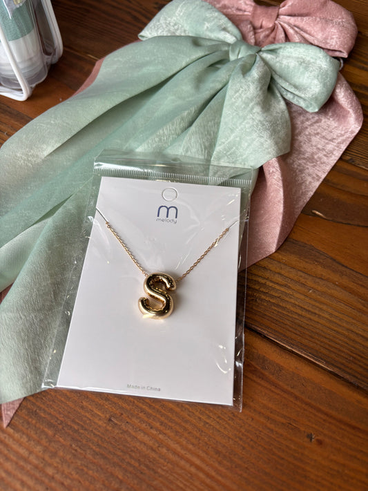 Large Balloon Letter Necklace