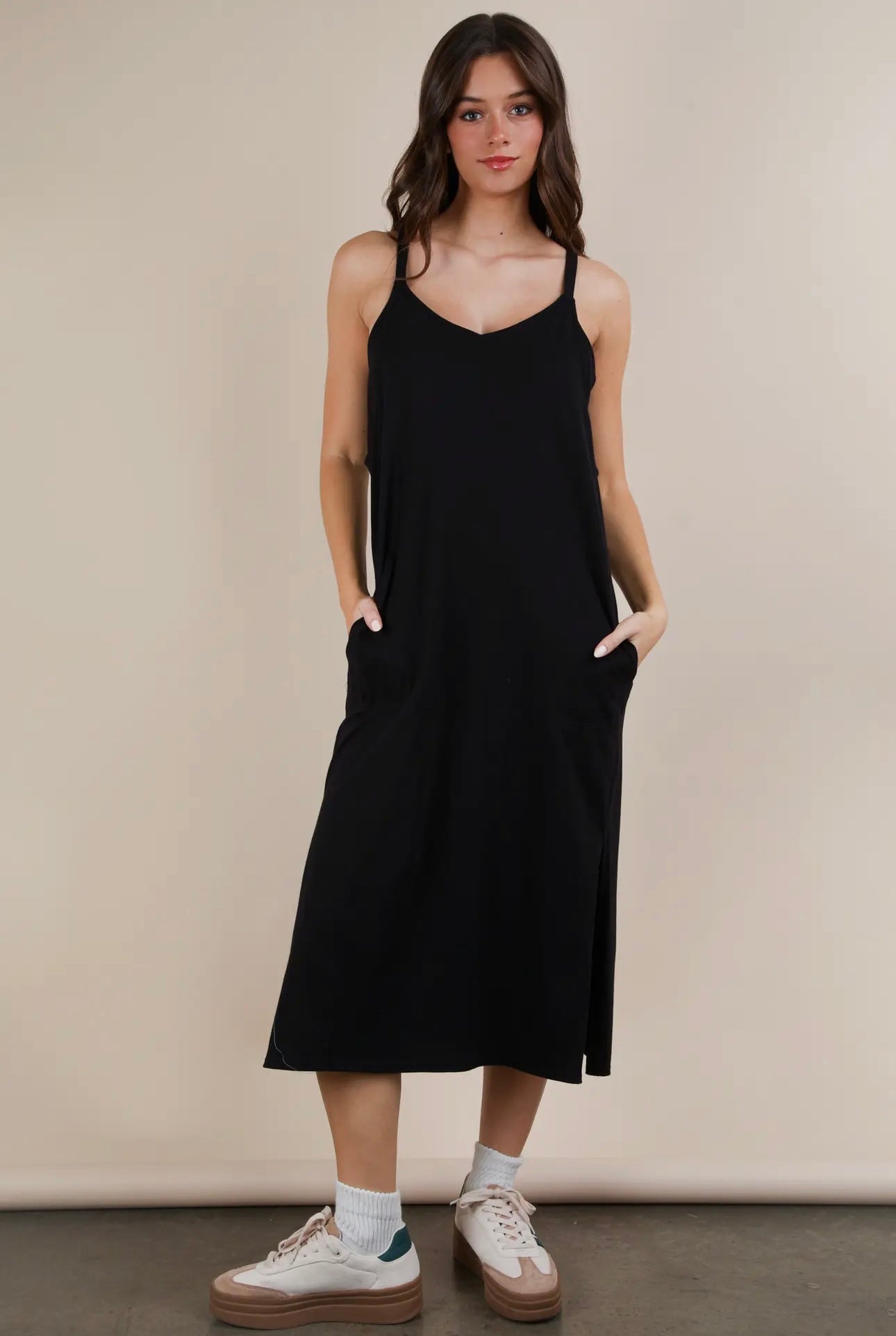 Sleeveless Casual Midi Dress
