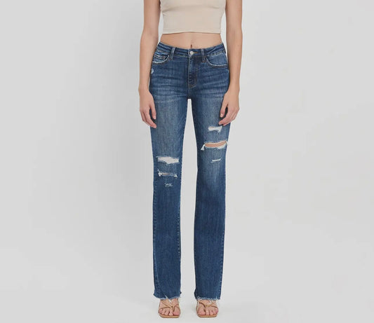 Lovervet Raw Hem Bootcut Jeans