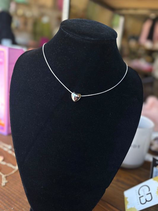 Mini Puff Heart Pendant Necklace