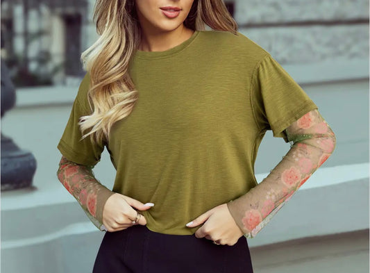 Floral Patchwork Top