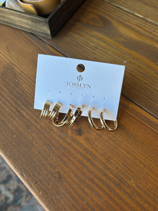 Classic Hoop Trio Earring